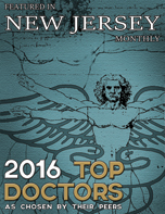 2016 Top Doctors Plaque New Jersey Monthly